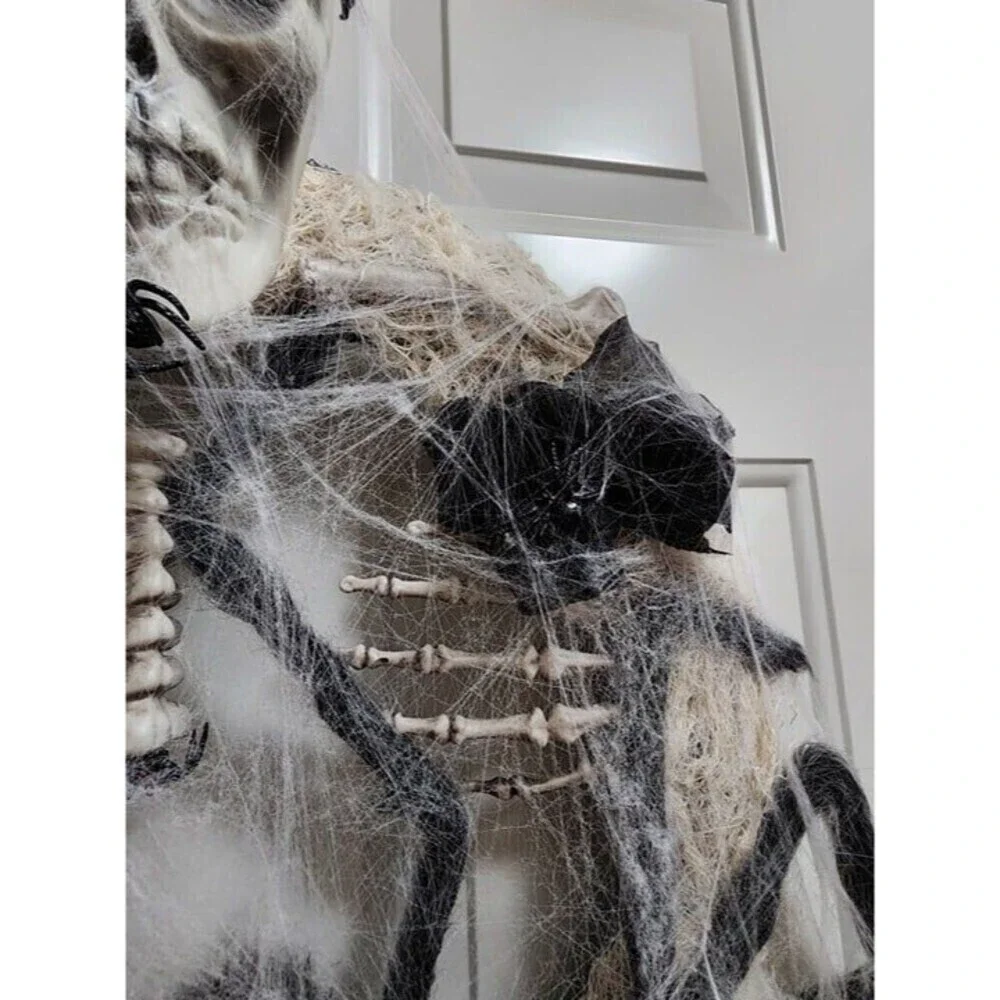 Skeleton & Spider Halloween Wreath-Handmade New